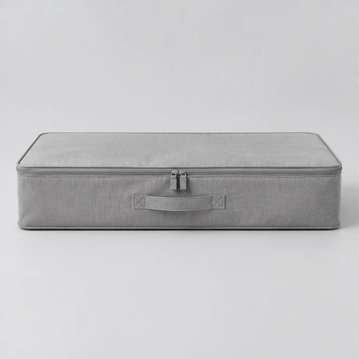 Underbed Zip Basket, Mist gray — full product view