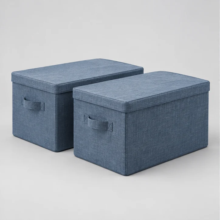 Structured Lid Duo, Steel blue — full product view