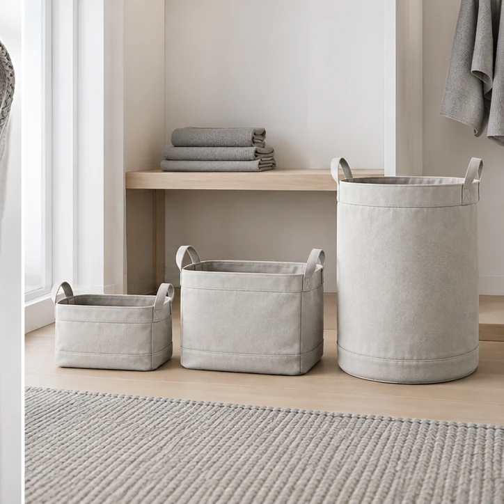 Room Reset Collection, Ivory / gray — home setting